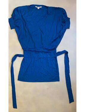 Diane von Furstenberg Blue Belted Dress Size 6